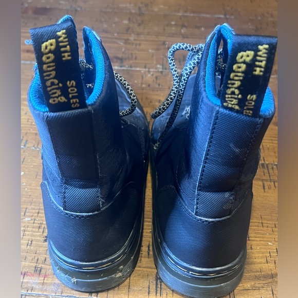 Dr. Martens Junior Combs Black and Blue Utility Combat Boots Boys Size 4 - Picture 9 of 14
